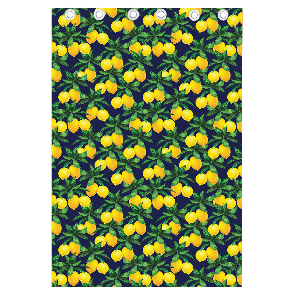 Tropical Lemon Pattern Print Curtain