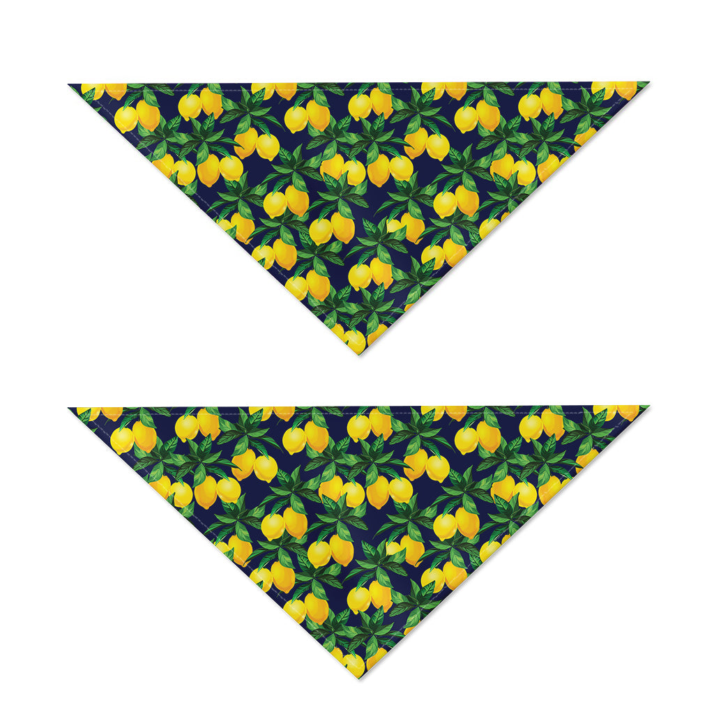 Tropical Lemon Pattern Print Dog Bandana
