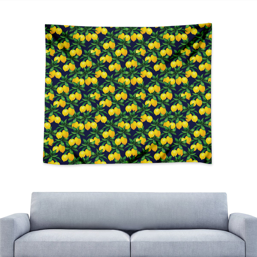 Tropical Lemon Pattern Print Tapestry
