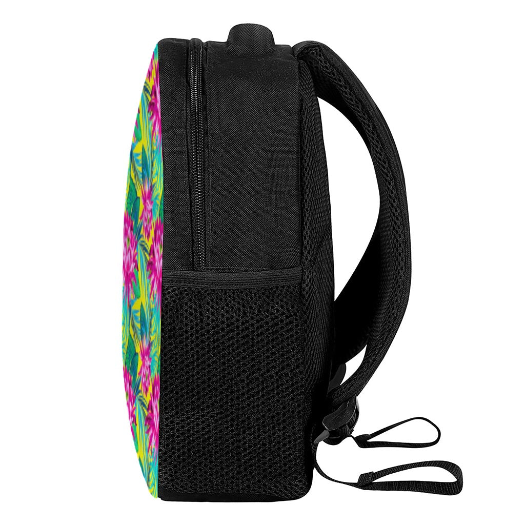 Tropical Lotus Pattern Print Casual Backpack