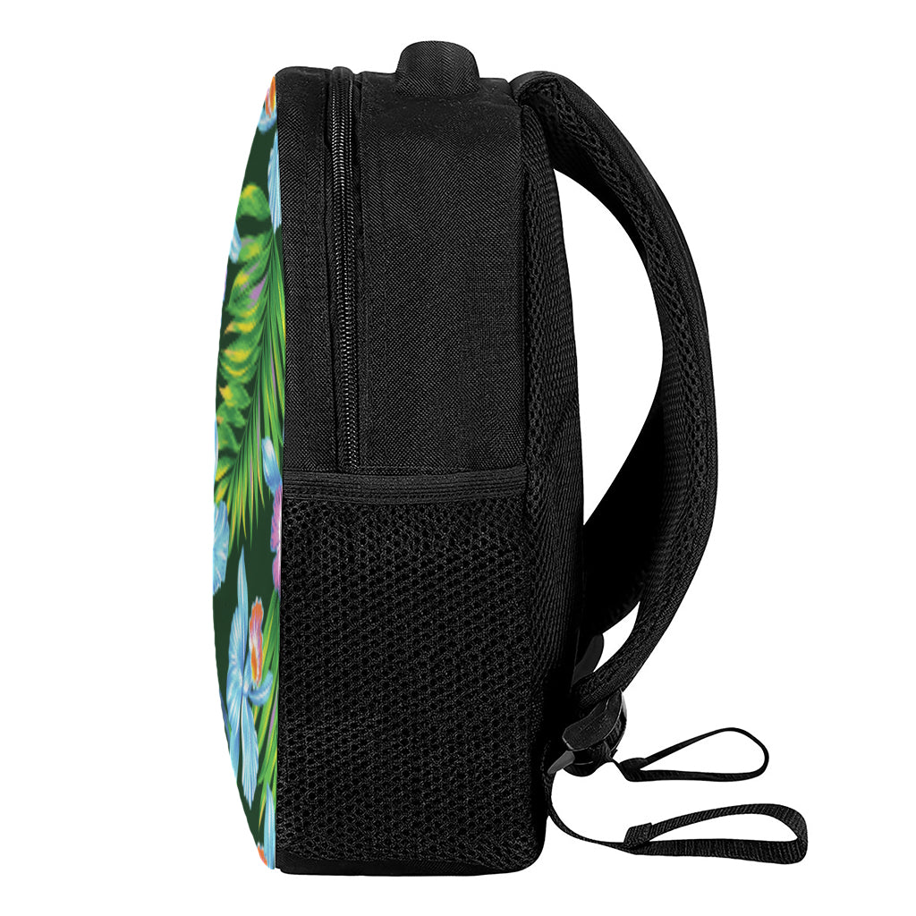 Tropical Orchid Flower Pattern Print Casual Backpack