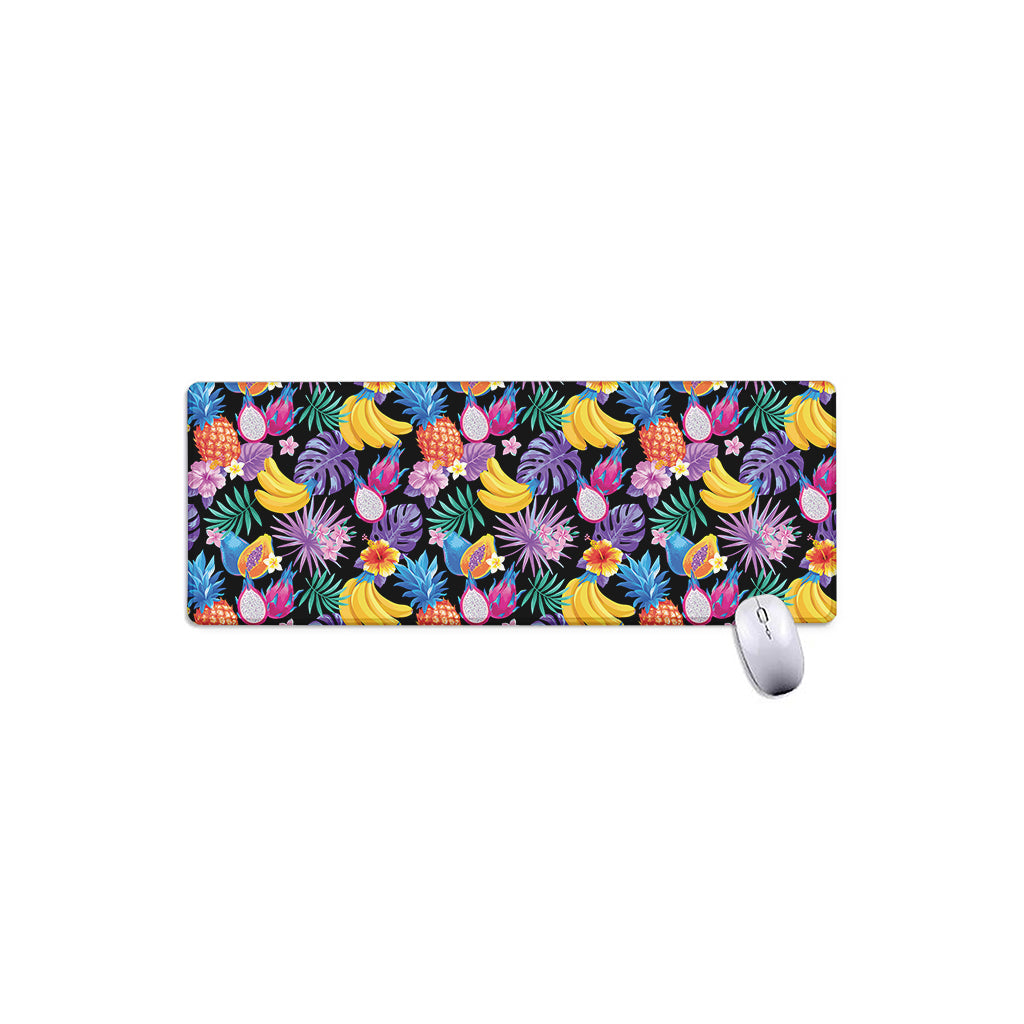 Tropical Palm And Hawaiian Fruits Print Extended Mouse Pad