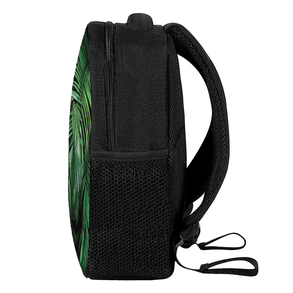 Tropical Palm Leaf Print Casual Backpack