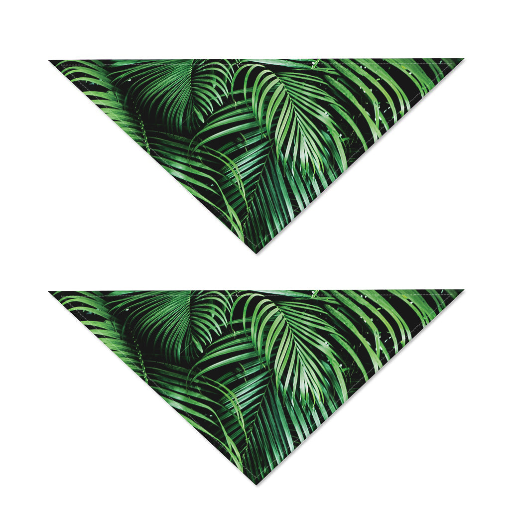 Tropical Palm Leaf Print Dog Bandana