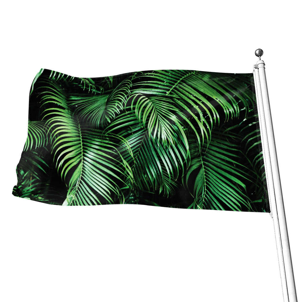 Tropical Palm Leaf Print Flag