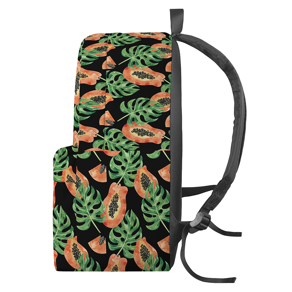 Tropical Papaya Pattern Print Backpack