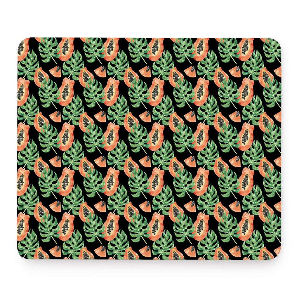Tropical Papaya Pattern Print Mouse Pad