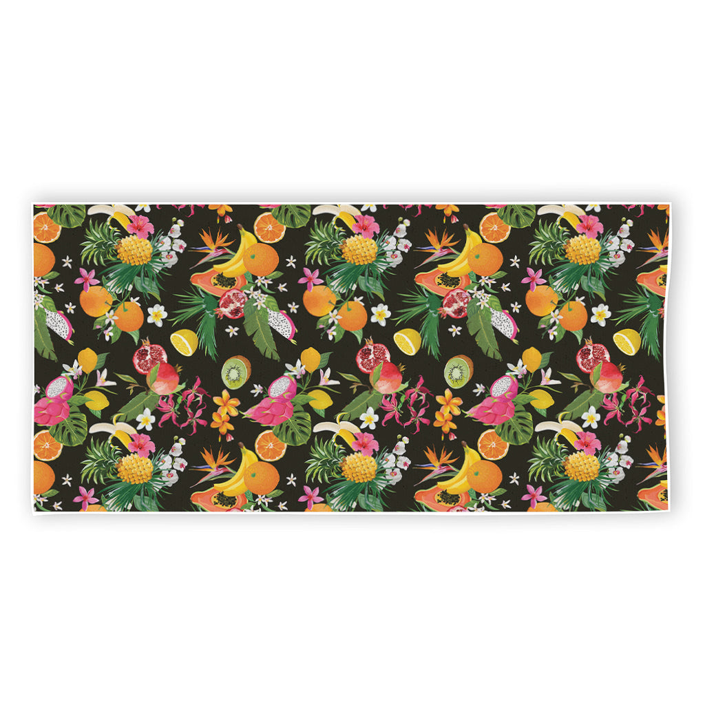 Tropical Paradise Fruits Pattern Print Beach Towel