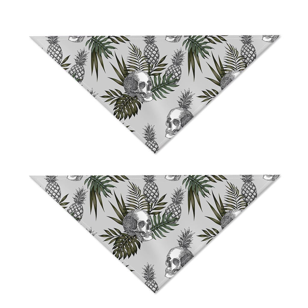 Tropical Pineapple Skull Pattern Print Dog Bandana