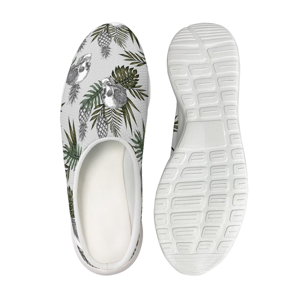 Tropical Pineapple Skull Pattern Print Mesh Casual Shoes