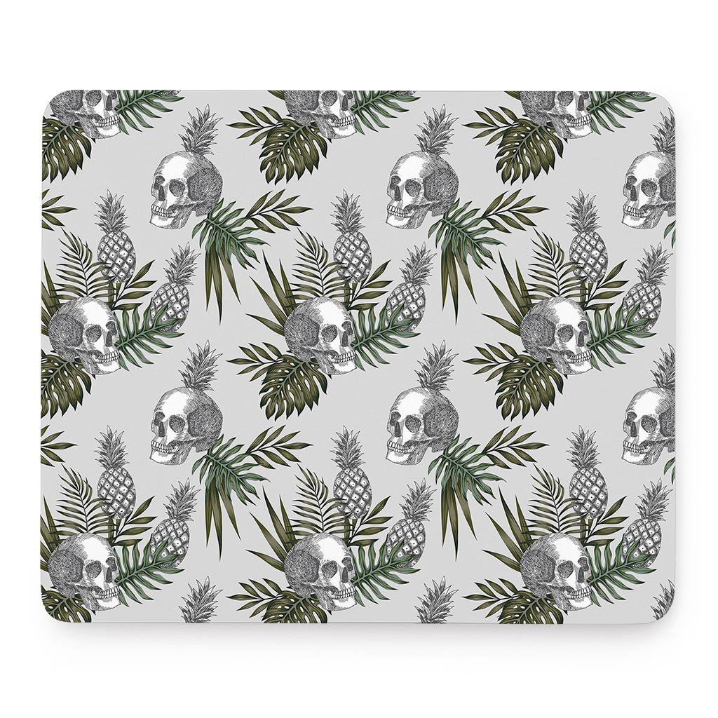 Tropical Pineapple Skull Pattern Print Mouse Pad