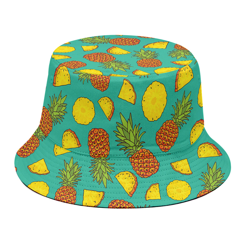 Tropical Pineapples Pattern Print Bucket Hat