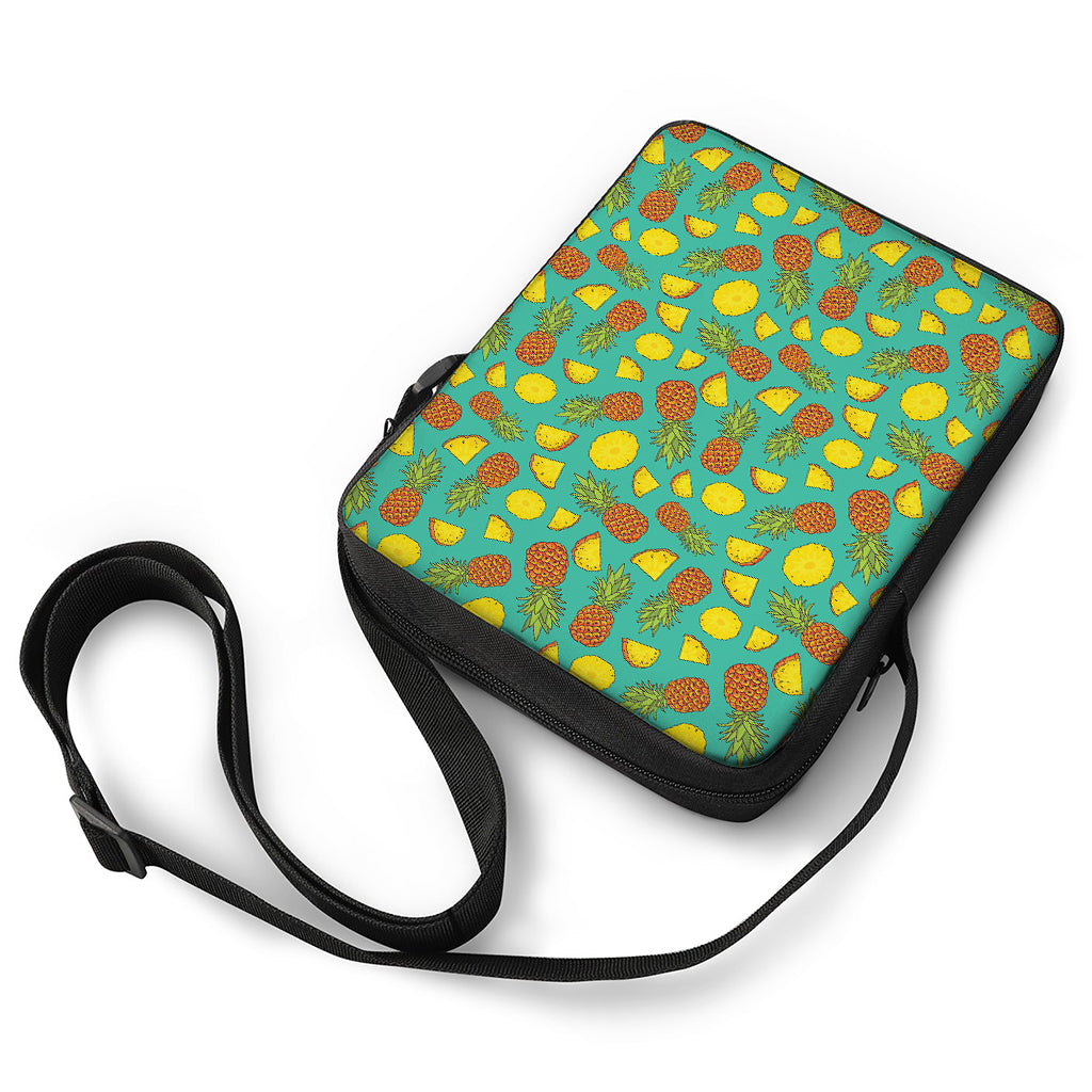 Tropical Pineapples Pattern Print Rectangular Crossbody Bag