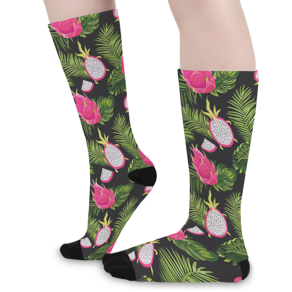 Tropical Pitaya Pattern Print Long Socks
