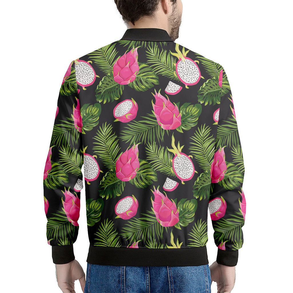 Tropical Pitaya Pattern Print Men's Bomber Jacket
