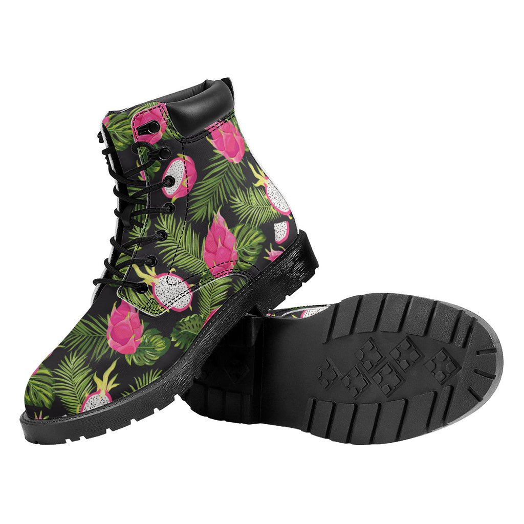 Tropical Pitaya Pattern Print Work Boots