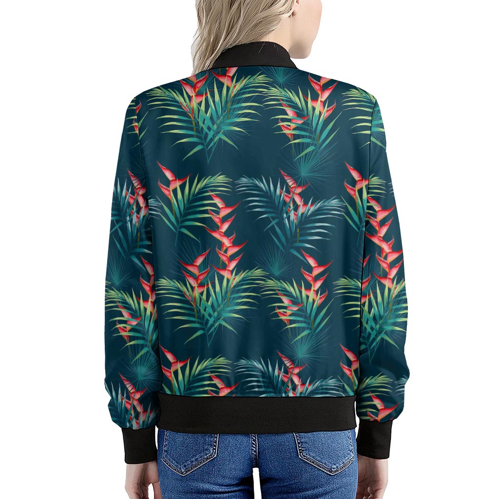 Tropical Plants Hawaii Pattern Print Women's Bomber Jacket