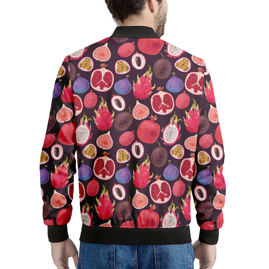 Tropical Summer Fruits Pattern Print Men's Bomber Jacket