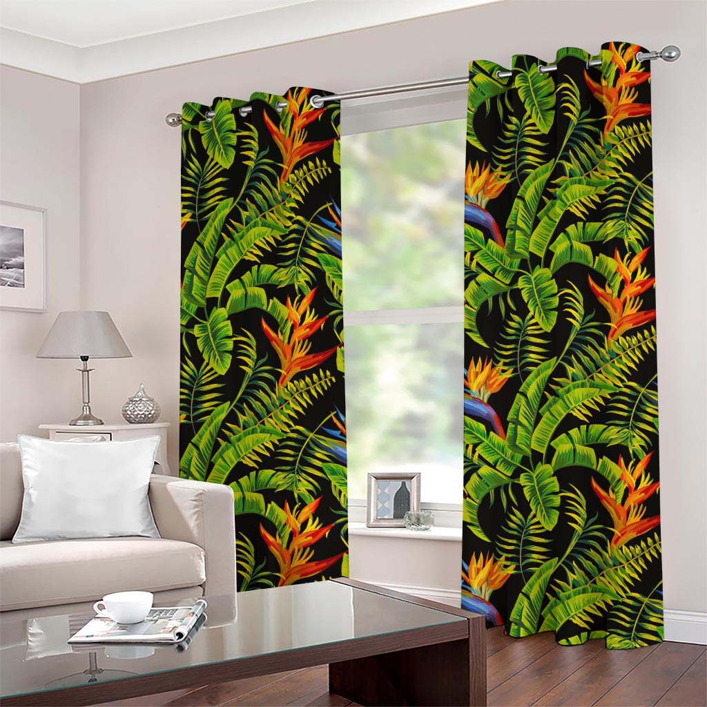 Tropical Summer Pattern Print Grommet Curtains