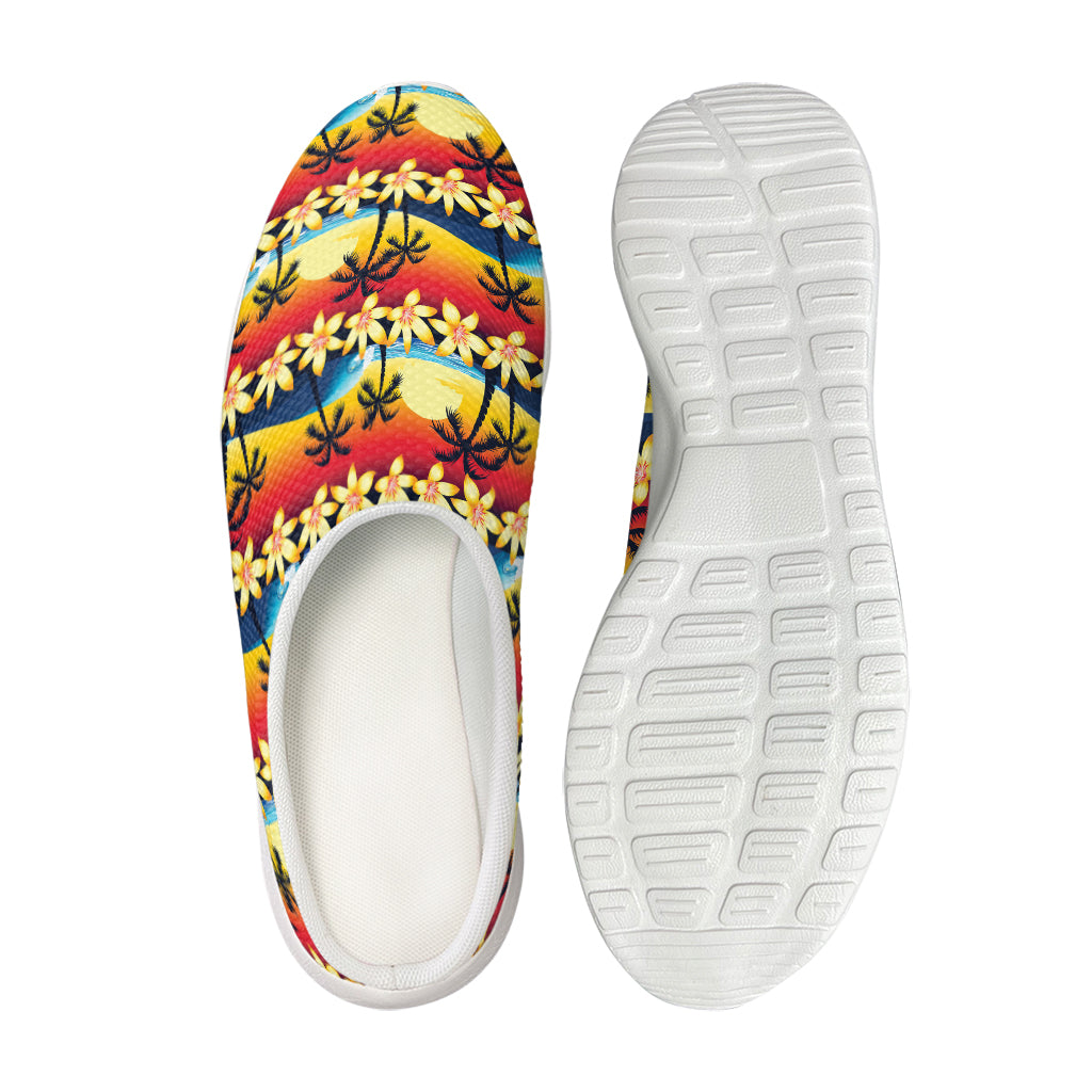 Tropical Sunset Pattern Print Mesh Casual Shoes