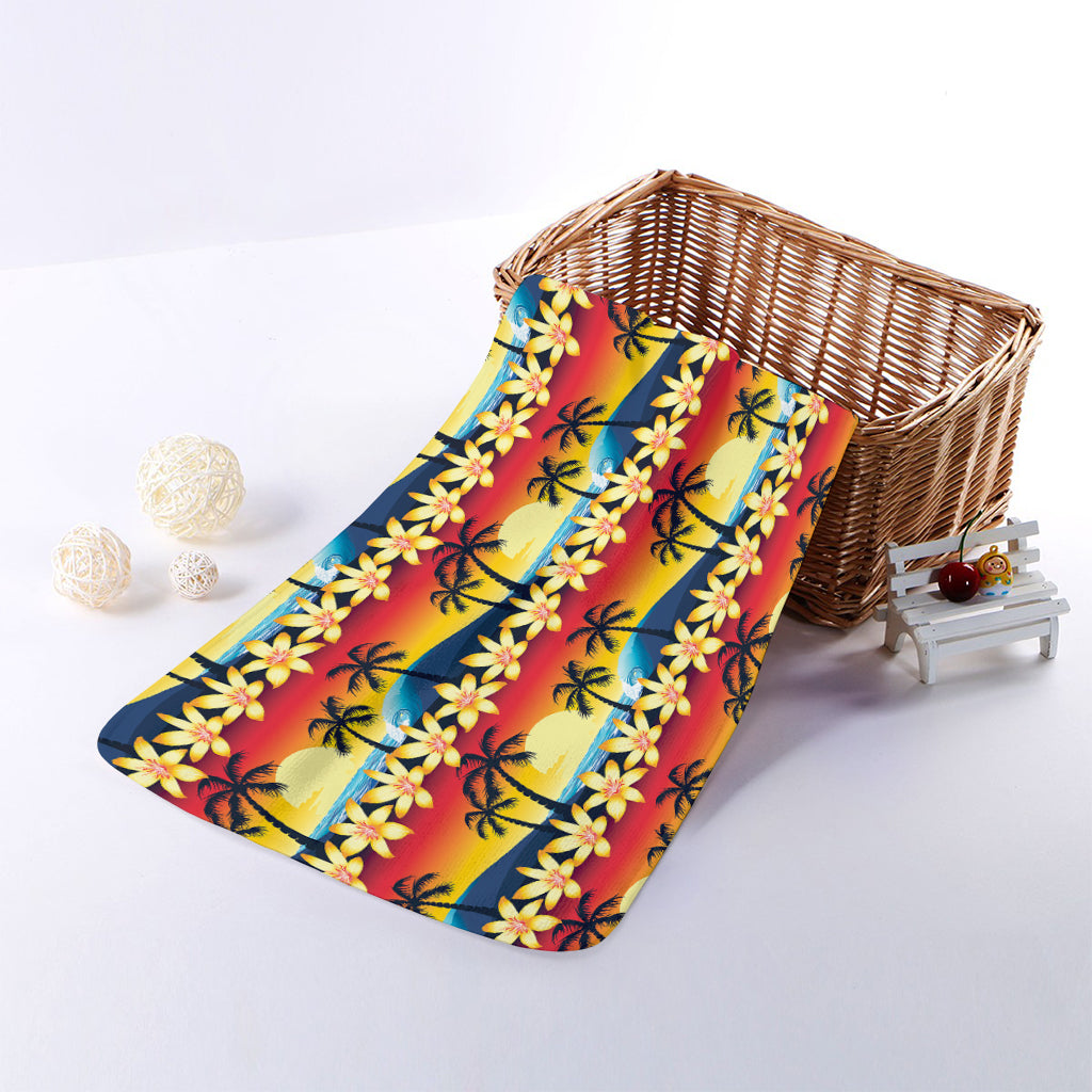 Tropical Sunset Pattern Print Towel