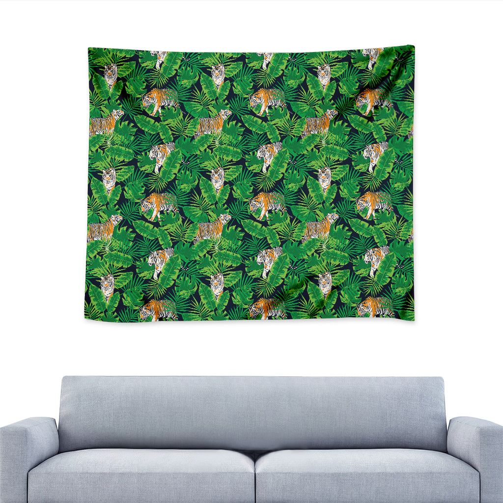 Tropical Tiger Pattern Print Tapestry