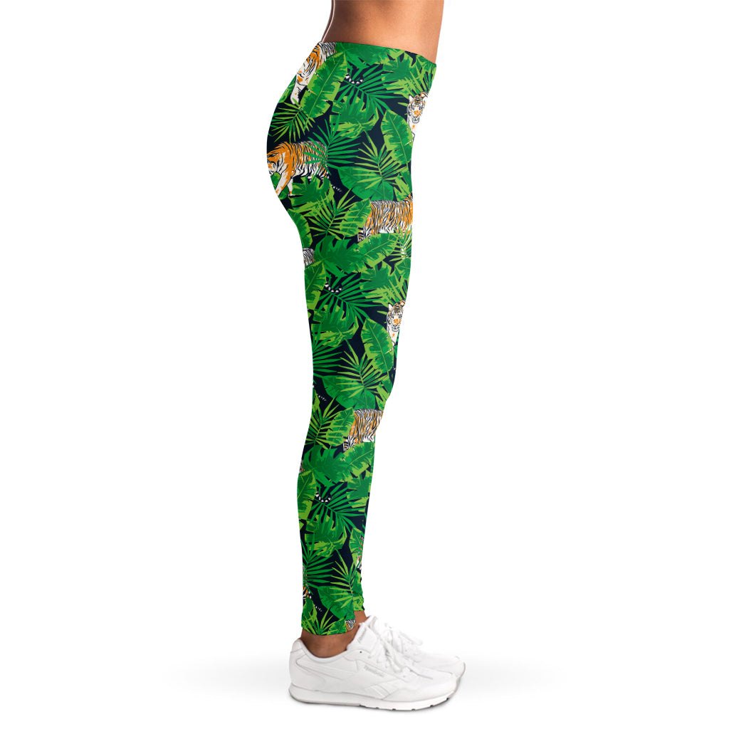 Tropical Tiger Pattern Print Women's Leggings
