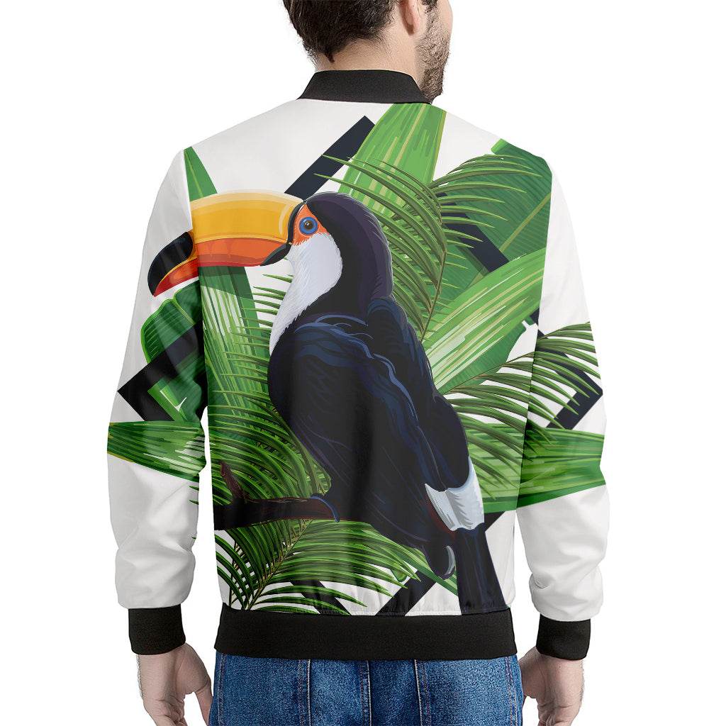 Tropical Toco Toucan Print Men's Bomber Jacket