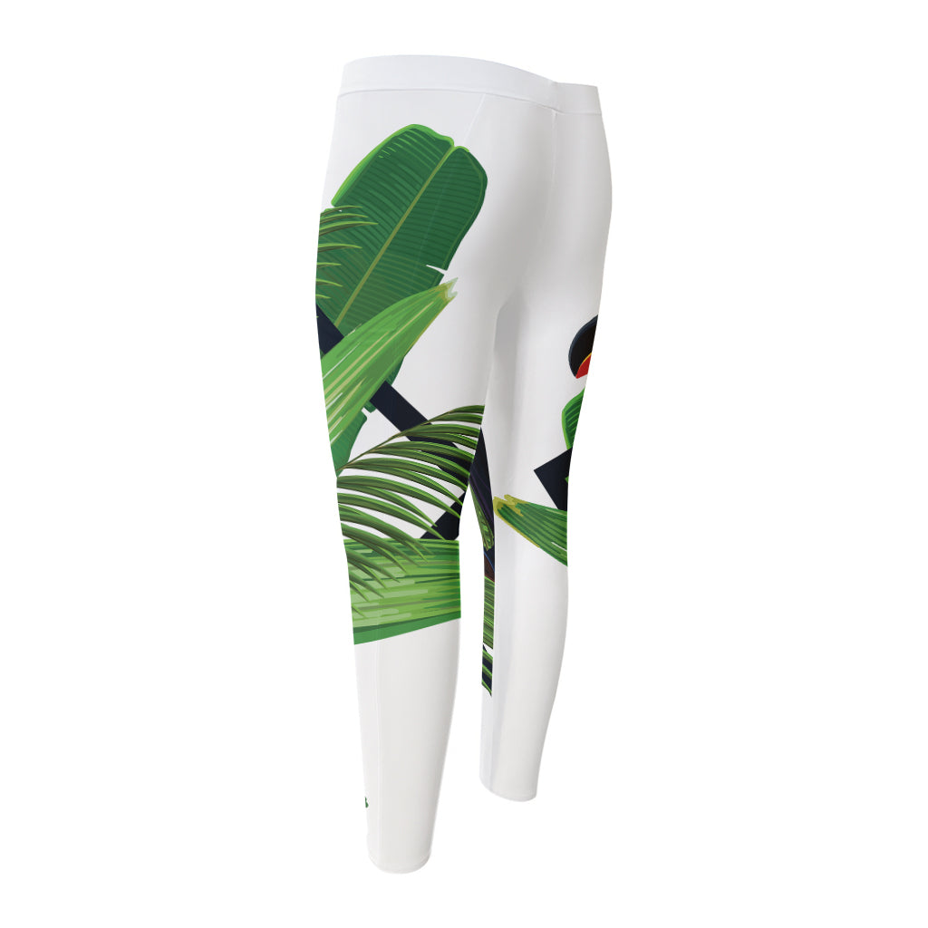 Tropical Toco Toucan Print Men's Compression Pants