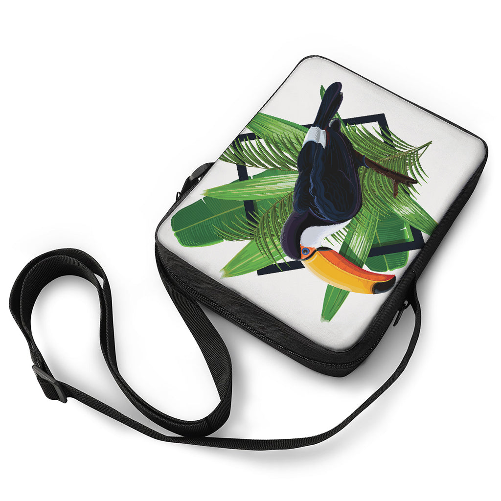Tropical Toco Toucan Print Rectangular Crossbody Bag