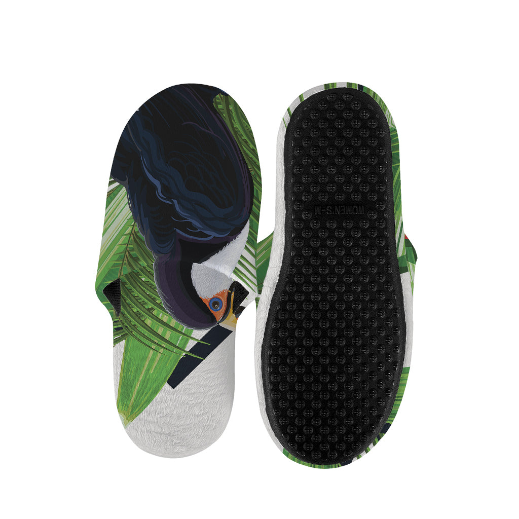 Tropical Toco Toucan Print Slippers
