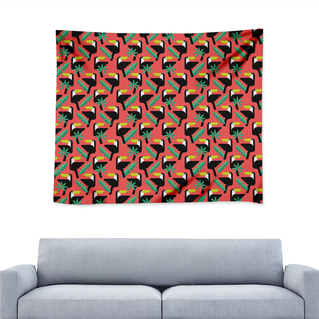 Tropical Toco Toucan Pattern Print Tapestry