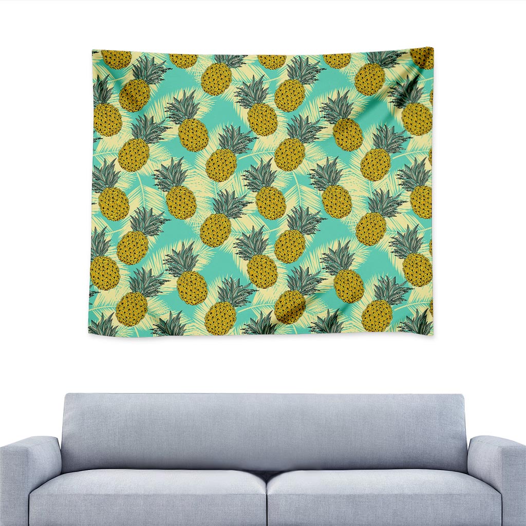 Tropical Vintage Pineapple Pattern Print Tapestry