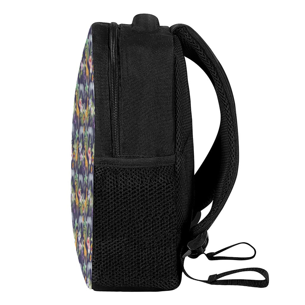 Tropical Zebra Giraffe Pattern Print Casual Backpack