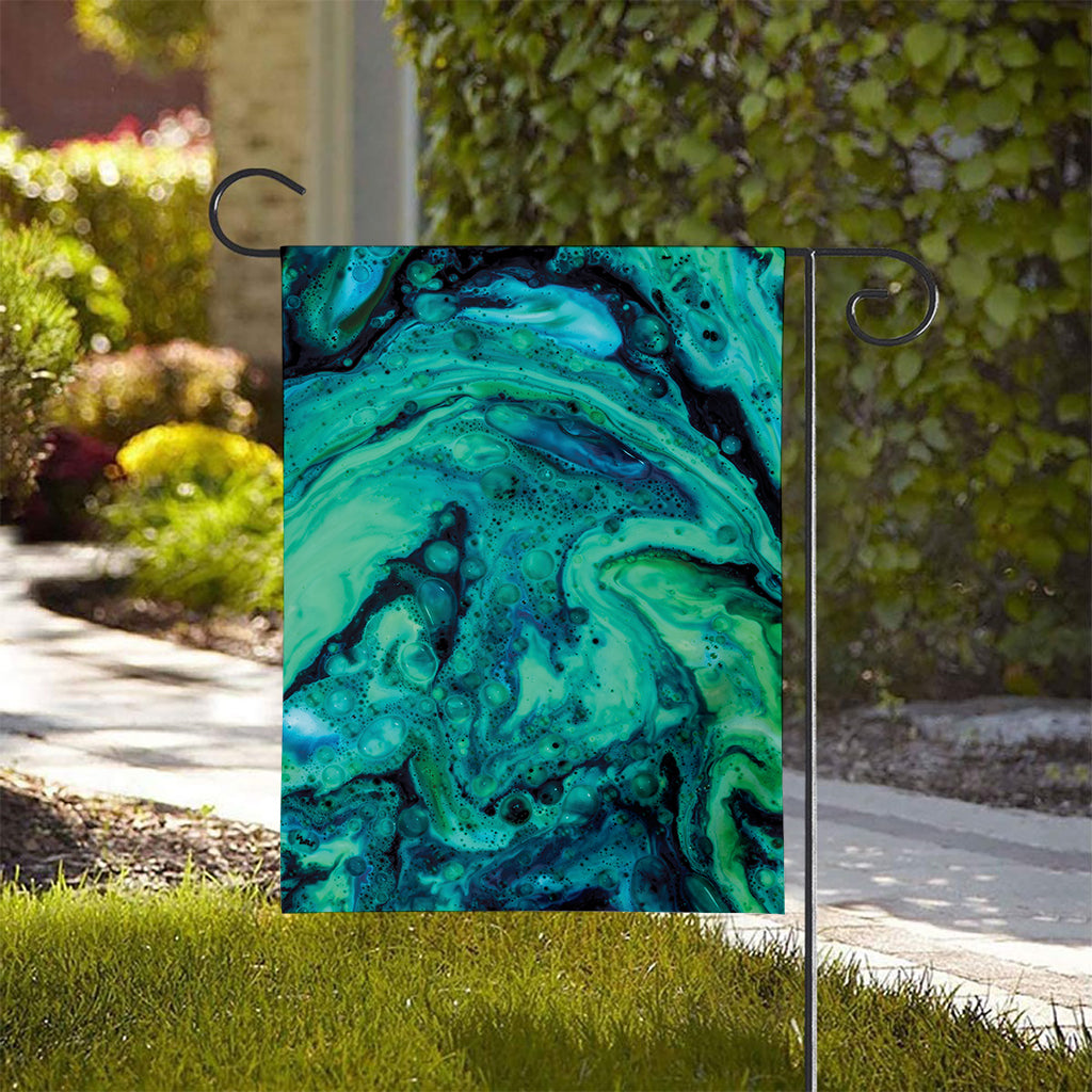 Turquoise Acid Melt Print House Flag