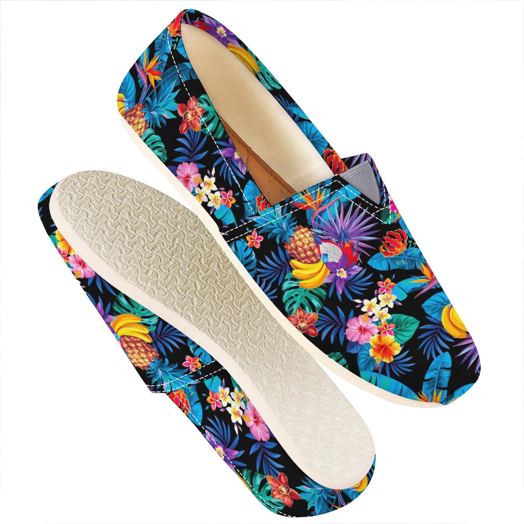 Turquoise Hawaiian Fruits Pattern Print Casual Shoes
