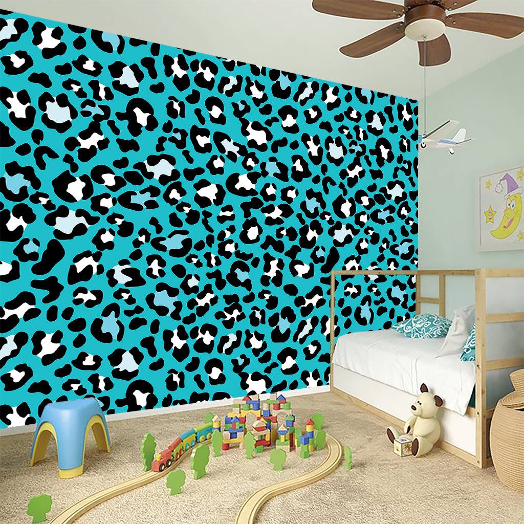 Turquoise Leopard Print Wall Sticker