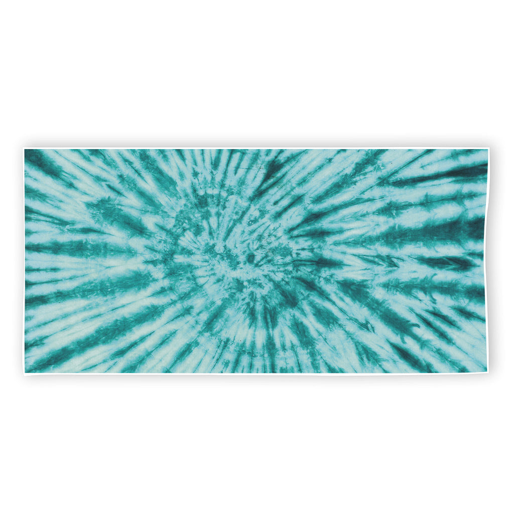 Turquoise Tie Dye Print Beach Towel