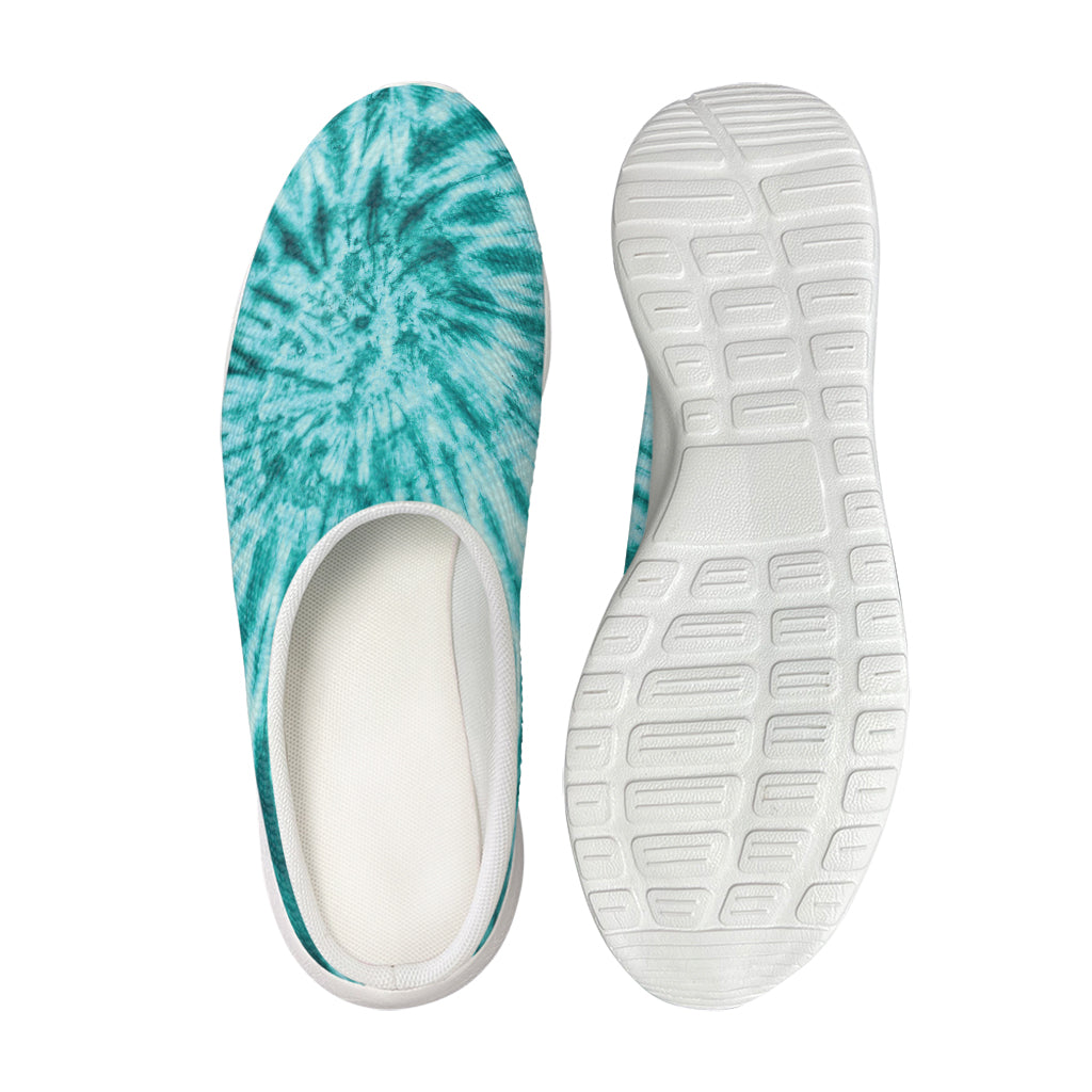 Turquoise Tie Dye Print Mesh Casual Shoes