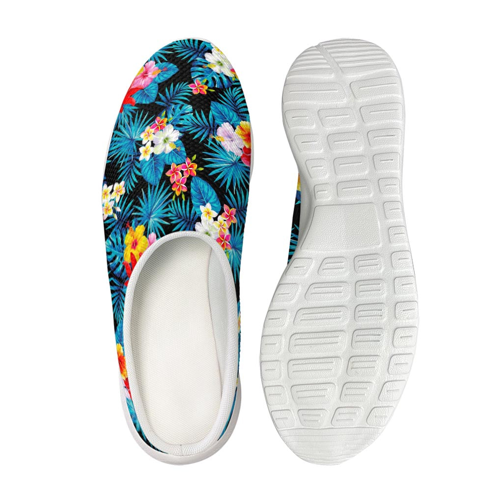 Turquoise Tropical Hawaii Pattern Print Mesh Casual Shoes