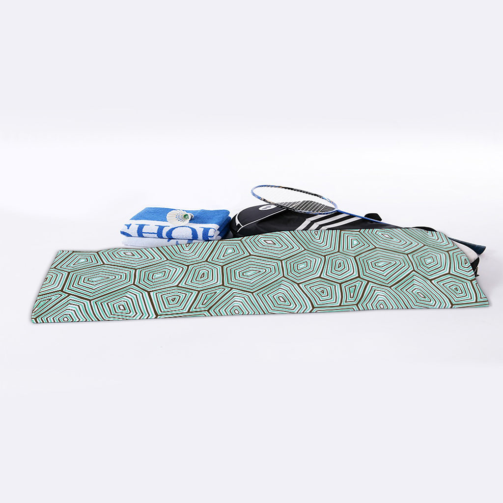 Turtle Shell Pattern Print Sports Towel