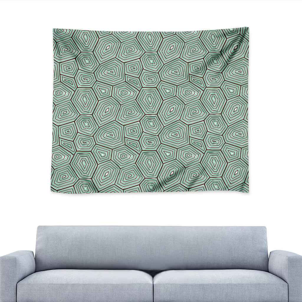 Turtle Shell Pattern Print Tapestry