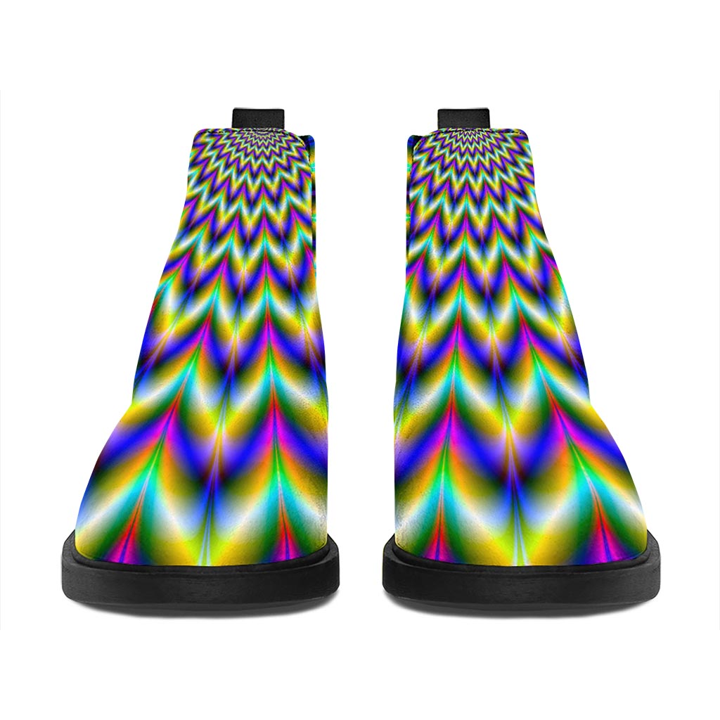 Twinkle Psychedelic Optical Illusion Flat Ankle Boots