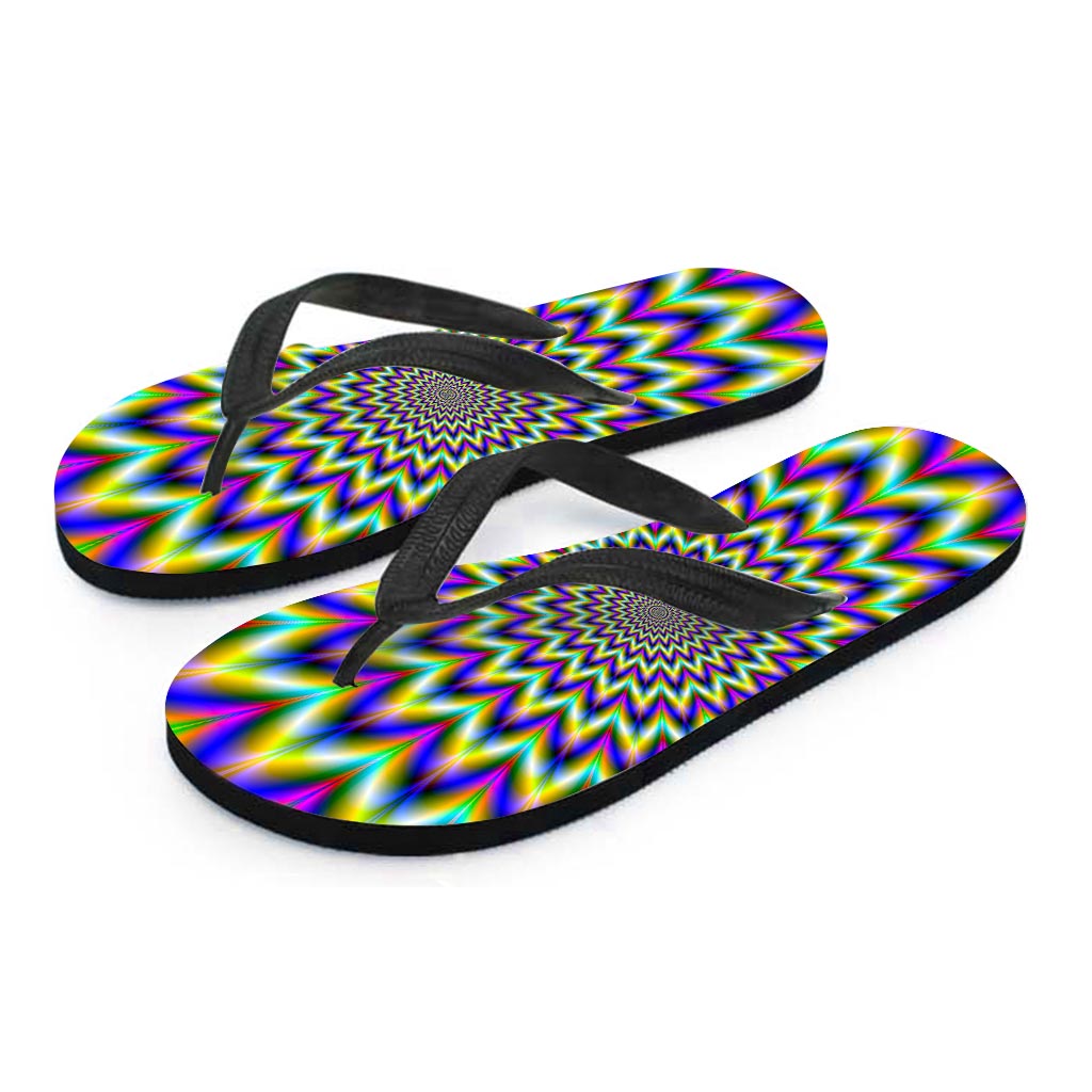 Twinkle Psychedelic Optical Illusion Flip Flops