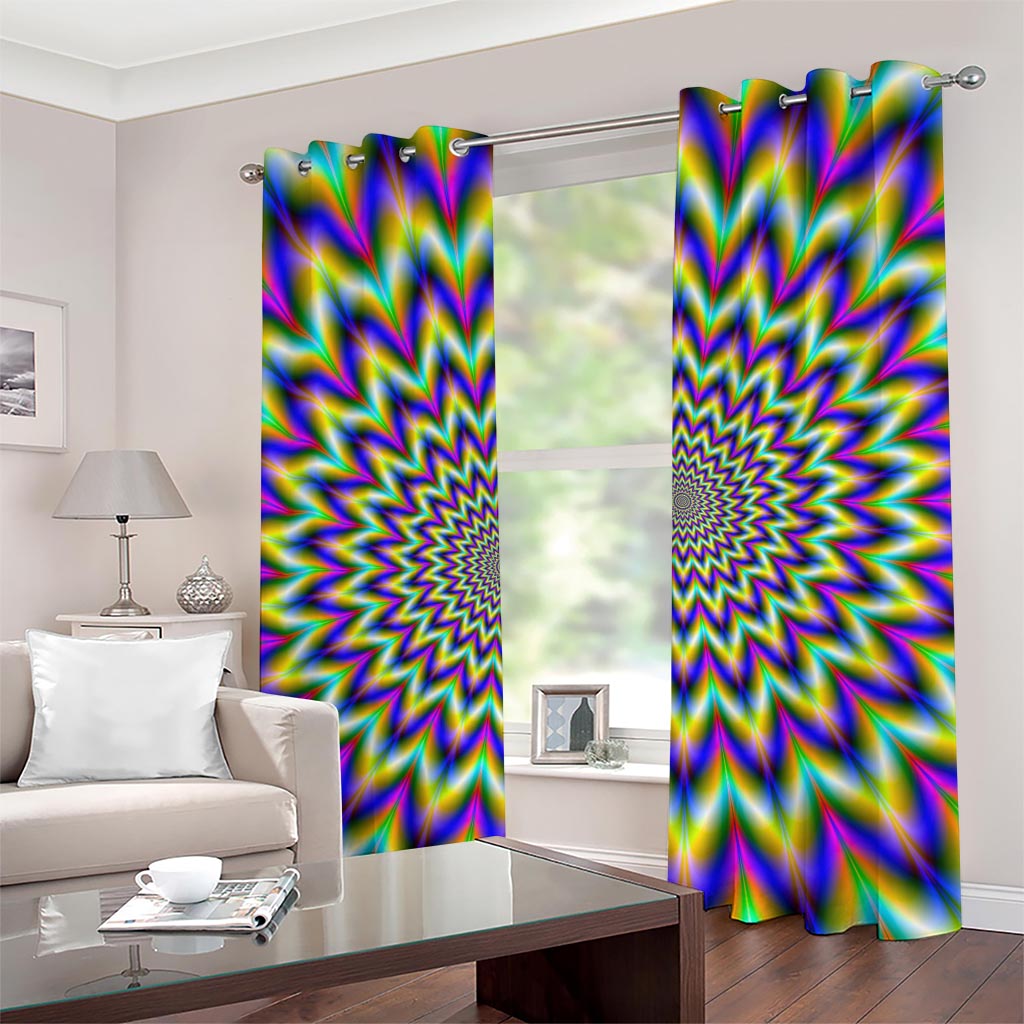 Twinkle Psychedelic Optical Illusion Grommet Curtains