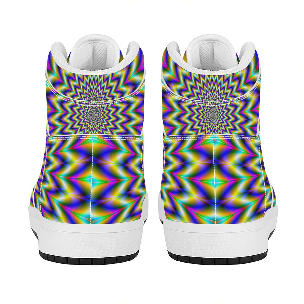 Twinkle Psychedelic Optical Illusion High Top Leather Sneakers