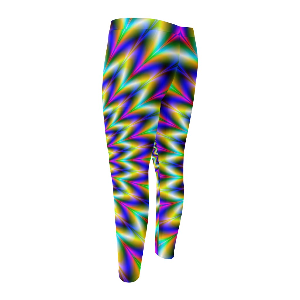 Twinkle Psychedelic Optical Illusion Men's Compression Pants