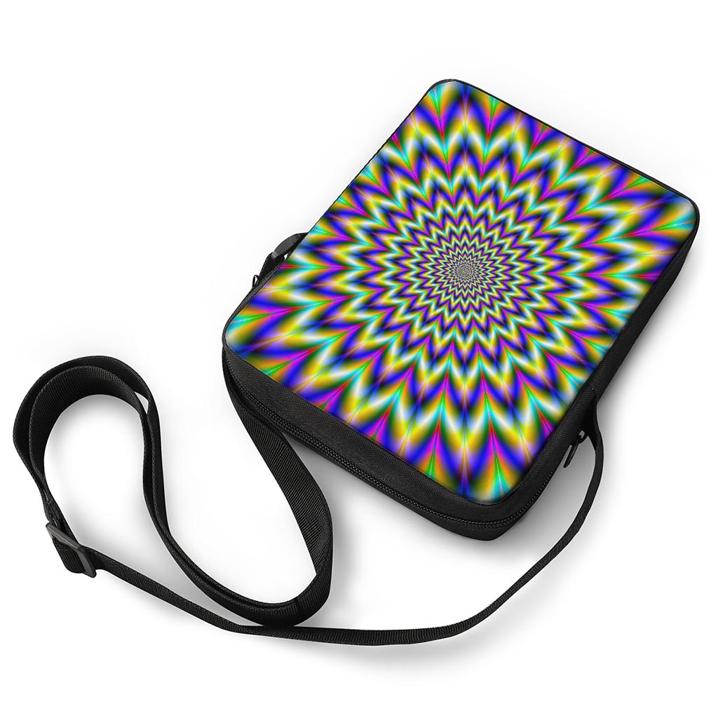 Twinkle Psychedelic Optical Illusion Rectangular Crossbody Bag