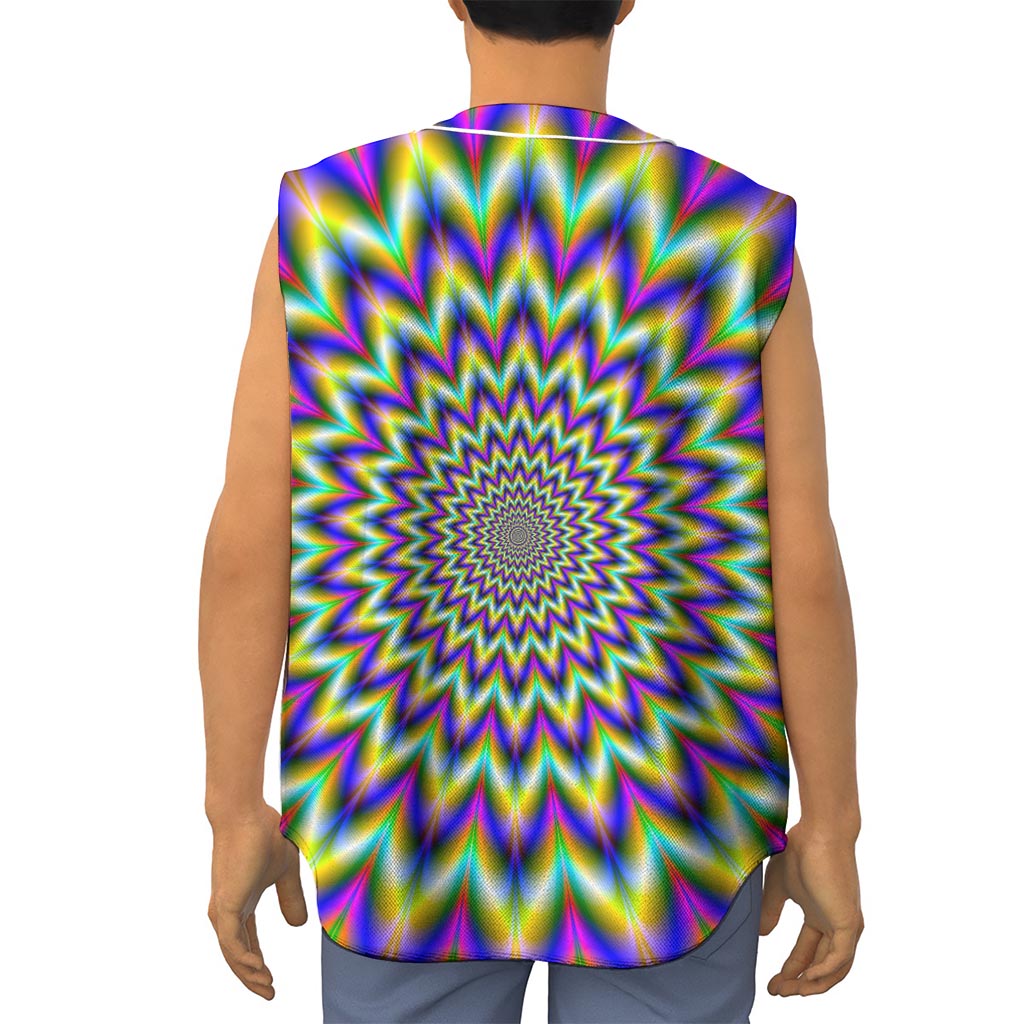 Twinkle Psychedelic Optical Illusion Sleeveless Baseball Jersey