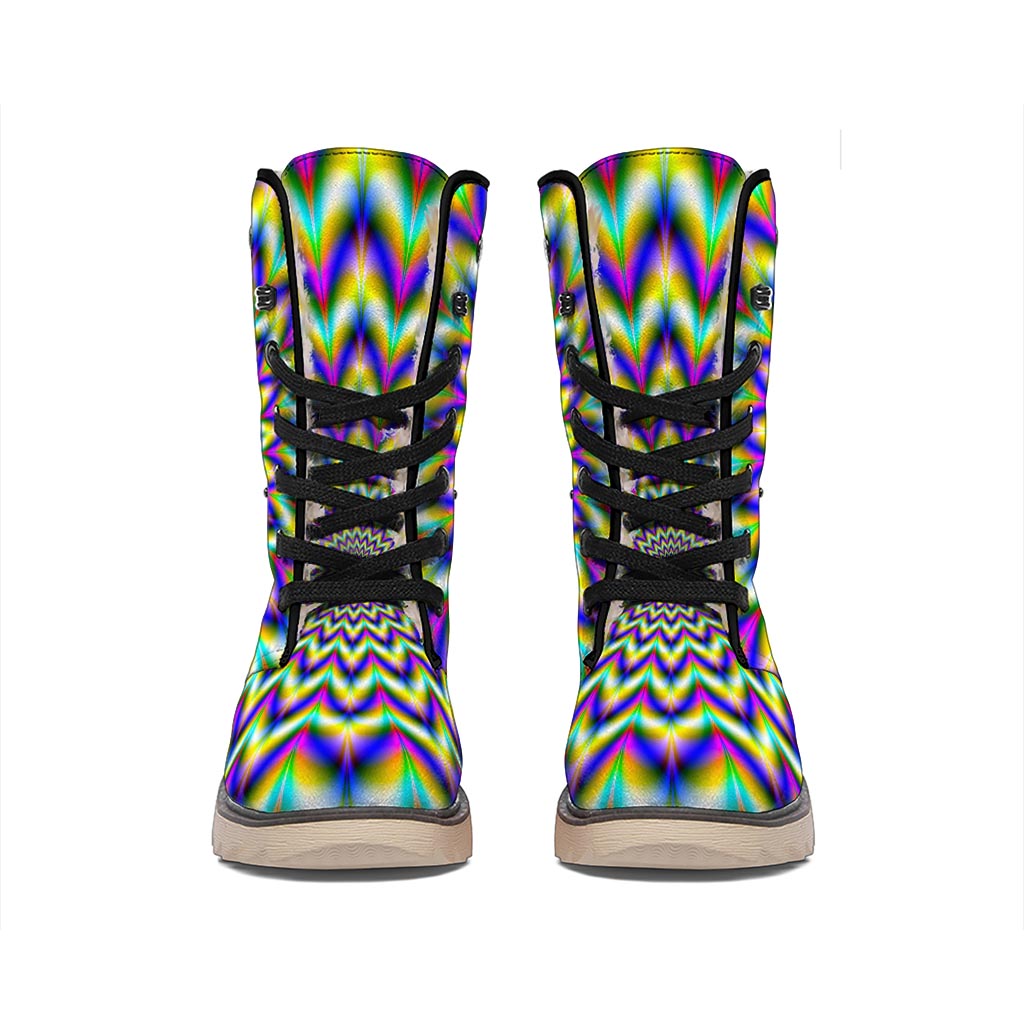 Twinkle Psychedelic Optical Illusion Winter Boots